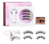 U-Shinein Magnetic Eyelashes,Reusable Magnetic Lashes Natural Look,Magnetic Lashes with Applicator, No Glue No Eyeliner Needed Waterproof and Long-Lasting 3D Magnetic False Eyelashes Set,#02
