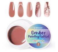 U-Shinein Ombre Gel Nail Polish,Spring Summer Colorful Painting Nail Gel for Ombre Nails Aura Nails, French Manicure Diy Nail Art#02 Apricot Pink