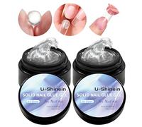 U-Shinein Solid Nail Glue - 2 * 15 ml, for Acrylic Nails, Press On Tips, Nail Art Manicure Glue, Transparent