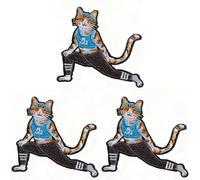 U-Sky Sew or Iron on Embridered Patches | Various Adorable Shorthair Cat Design Applique Patches Design | Suit for Jackets Bags Hats Denim DIY Crafts | 3PCs Pack (Shorthair Yoga Master)