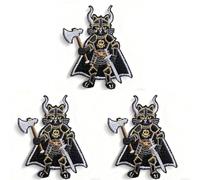 U-Sky Sew or Iron on Embridered Patches | Various Adorable Shorthair Cat Design Applique Patches Design | Suit for Jackets Bags Hats Denim DIY Crafts | 3PCs Pack (Shorthair Knight)