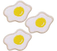 U-Sky Sew or Iron on Patches - Fried Egg Patch - Pack of 3pcs