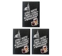 U-Sky Sew or Iron-on Sarcasm Applique Patches | Utah Lifestyle Humor Embroidered Patch | Family & Coffee Equation Satire Design - Chapel Motif | Black & White State Pride for Hats Jackets Bags