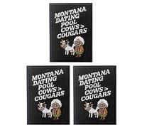 U-Sky Sew or Iron on Sarcasm Embroidered Applique Patches | Montana Ranch Romance Iron Patch | Dating Pool Humor | Cow & Elder Motif | Western Satire Design for Jackets Hats