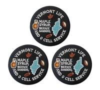 U-Sky Sew or Iron on Sarcasm Embroidered Applique Patches | Vermont Heritage Embroidered Patch | Maple & Mountain Motifs w/State Icon Design | Bernie Sanders Tribute | Iron On for Jackets Hats