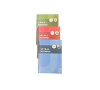 U.- Stationairy [PACK OF THREE] Wire Spiral Bound Notebooks With Vibrant Coloured Covers - 160 Pages - Ideal for Education & Office Use. Your Jotters For Every Day Use