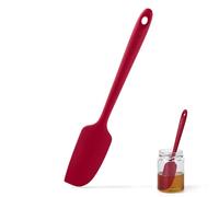 U-Taste 22.7cm Small Silicone Spatula: 315℃ Heat Resistant Non-Stick Flexible Seamless Mini Spatula, Baking Cooking Kitchen Utensil for Mixing Stirring Scraping Fits in Small Containers (Red)