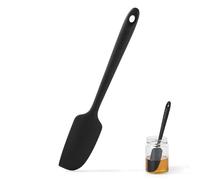 U-Taste 22.7cm Small Silicone Spatula: 315℃ Heat Resistant Non-Stick Flexible Seamless Mini Spatula, Baking Cooking Kitchen Utensil for Mixing Stirring Scraping Fits in Small Containers (Black)