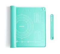 U-Taste 40x50cm Liquid Silicone Pastry Mat, Large Baking Sheet, Aqua Sky | Food Grade Kneading Dough Rolling Non Stick Fondant Utensils with Measurement for Making Pizza, Fondant, Pie Crust