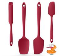 U-Taste 4Pcs Silicone Spatula Set, 315℃ Heat-Resistant, Red
