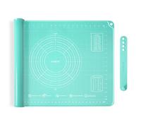 U-Taste 50x70cm Liquid Silicone Pastry Mat, Large Baking Sheet, Aqua Sky | Food Grade Kneading Dough Rolling Non Stick Fondant Utensils with Measurement for Making Pizza, Fondant, Pie Crust
