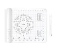 U-Taste 50x70cm Liquid Silicone Pastry Mat, Large Baking Sheet, Transparent | Food Grade Kneading Dough Rolling Non Stick Fondant Utensils with Measurement for Making Pizza, Fondant, Pie Crust