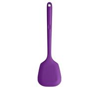 U-Taste Extra Long Silicone Solid Turner, 315℃ Heat Resistant Food Grade Kitchen Spatula, Non Stick Seamless Flexible Rubber Cooking Flipper for Frying, Flipping Eggs, Fish, Pancake, Burger (Purple)