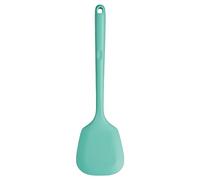 U-Taste Extra Long Silicone Solid Turner, 315℃ Heat Resistant Food Grade Kitchen Spatula, Non Stick Seamless Flexible Rubber Cooking Flipper for Frying, Flipping Eggs, Fish, Pancake (Aqua Sky)