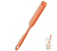 U-Taste Jar Spatula with Full-Length Steel Core & Spoon Tip, 315°C Heat Resistant Food-Grade Silicone Sourdough Spatula, Small Jar Scraper for Spreading Jams, Sauces, Peanut Butter (Orange)