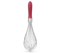 U-Taste Large Kitchen Balloon Whisk, 18/10 Stainless Steel, Red | 30cm, Egg Beater with 12 High Flex Wires and Non-Slip Silicone Handle for Whipping Blending Mixing Batter Creams Sauces
