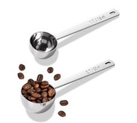 U-Taste Long Handled Coffee Scoop Set, 18/8 Stainless Steel, 14.4cm/15&30ml