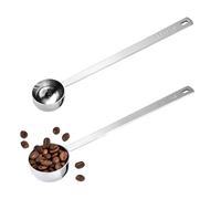 U-Taste Long Handled Coffee Scoop Set, 18/8 Stainless Steel, 21cm, 15&30ml