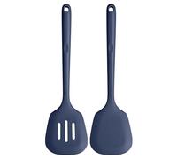 U-Taste Long Silicone Turners Set of 2, 315℃ Heat Resistant, Midnight Blue