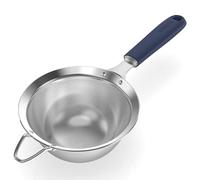 U-Taste Medium Fine Mesh Sieve: 18/8 Stainless Steel 12cm Kitchen Sieve and Strainer with Riveted Sturdy Silicone Handle, Great for Sifting Flour, Straining Tea, Rice, Quinoa (Midnight Blue)