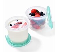 U-Taste Silicone Food Storage Containers, 250ml x 2Pcs, Aqua Sky