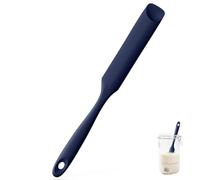 U-Taste Silicone Jar Spatula, Spoon Tip, 315℃ Heat Resistant, Midnight Blue | Flexible Rubber Thin Sourdough Scraper with Long and Slim Handle for Scraping Sauces Batters, Stirring Starters, Containers