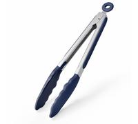 U-Taste Silicone Kitchen Tong, 250℃ Heat Resistant, 22cm, Midnight Blue