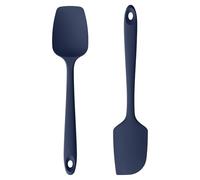 U-Taste Silicone Spatula Set of 2: 315℃ Heat Resistant Flexible Seamless Rubber Spoon Spatula, Baking Cooking Kitchen Utensil for Nonstick Cookware Mixing Stirring Scraping (Midnight Blue)
