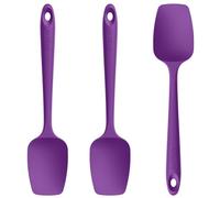 U-Taste Silicone Spoon Spatula Set of 3, 250℃ Heat Resistant, Purple
