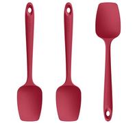 U-Taste Silicone Spoon Spatula Set of 3, 250℃ Heat Resistant, Red