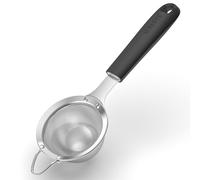 U-Taste Small Fine Mesh Sieve: 18/8 Stainless Steel 8.5cm Kitchen Sieve and Strainer with Riveted Sturdy Silicone Handle, Great for Sifting Flour, Straining Tea, Rice, Quinoa (Black)