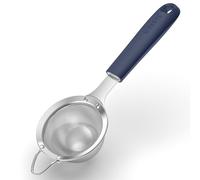 U-Taste Small Fine Mesh Sieve: 18/8 Stainless Steel 8.5cm Kitchen Sieve and Strainer with Riveted Sturdy Silicone Handle, Great for Sifting Flour, Straining Tea, Rice, Quinoa (Midnight Blue)