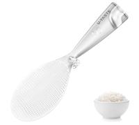 U-Taste Standing Rice Paddle: 165°C Heat Resistant Food Grade TPX Rice Spoon, Non-Stick Lightweight Kitchen Scooper for Cooking Serving Mixing Scooping Salads, Sushi, Pasta (Transparent)