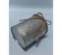 U-TIMES Metal Pen Holder with Vertical Groove Design, Multipurpose Desk Organizer Cup for Pens, Makeup Brushes, Utensils, Straws & Small Vase, Distressed Silver