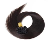 U Tip Hair Extensions - 100 Strands, Remy Human Hair, Silky Straight, Keratin Fusion Pre-Bonded Wear and Go(Brown,26inch)