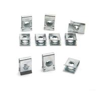 U-Type Clip Mud Flap Fastener Set with Self-Tapping Hex Bolts, Washers & U-Nuts for 1/3/5/6/7/8/For X1/X3/For X5/X6/Z1-Z3 and MINI R50-R60 - 20 pcs Bla