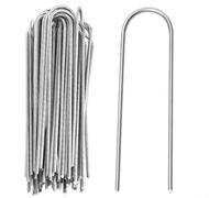 U Type Garden Staples For Effective Ground Anchoring, 100 Piece Heavy Duty Pack For Landscaping Projects(15cm)