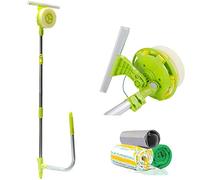 U-Type Long Window Glass Cleaner Telescopic Elevated Extending Squeegee Brush, Window Magnetic Double Sided Glass Wiper Cleaner Cleaning Brush Tools Home Kit