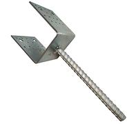 U Type Post Pergola Foot Shaped Galvanised 4mm Thick Support Concrete in U Heavy Duty Fence Posts Anchor Tool Steel 4mm Thick 100 x 100 x 120mm- 4 Inch x 4 Inch x 5 Inch