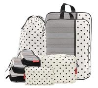 U+U 4 Set/6 Set/8 Set/10 Set Compression Packing Cubes - Ultralight Travel Organizers with Laundry Bag and Cosmetic Bag, Space-Saving Suitcase Organizer for Travel, Business Trip and Family Vacation