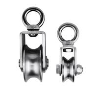 U/V Type Swivel Pulley Duplex Bearing Super-Silent Detachable Rotation Pulley System Gym Traction Wheel(U Type)