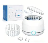 U-VKK Ultrasonic Retainer Cleaner, 45 KHz high-Frequency Retainer Cleaner with Two Modes, Suitable for Orthodontic appliances, Braces, dentures, Toothbrush Heads, Jewelry, etc
