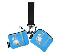 U Women's Coin Wallet Card Holder Cute Fashion Card Money Holder with Keychain for Work Travel 2 Packs, Multicolor, 4.13"(L) x 3.5"(W), Travel Accessory