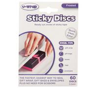 U-Wrap Sticky Discs Ready Cut Circles Of Single Sided Adhesive Tape 25mm Dia Pack Of 60