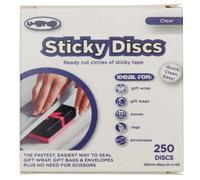 U-Wrap Sticky Discs Ready Cut Circles Of Single Sided Adhesive Tape 50mm Dia Pack Of 250