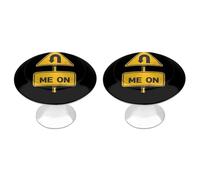 U You Turn Me On Sign Kitchen Cupboard Handles Cute Cabinet Drawer Knobs 2 Pack