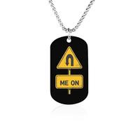 U You Turn Me On Sign Metal Pendant Necklace Chain Personalized Graphic Jewellery