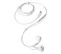 U025 Model USB-C In-Ear Earbuds Immersive Sound, White / Silver