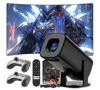 U1 Portable Mini Projector with Wireless Controller Android 14 Small Projector with Wifi&Bluetooth,Smart Projectors 200 lumen&1280 * 720P Support, Ideal for Home Theater/Gaming&Outdoor Movie (Black)