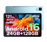 U12 Android 16 Tablet, 12 Inch Tablet, FHD+(2000x1200) 90Hz Large Screen Gaming Tablets, 24GB+128GB (2TB), Gemini AI Octa-Core, 9000mAh/18W, Camera 13+8MP, Widevine L1, 2.4G/5G WiFi, Face ID